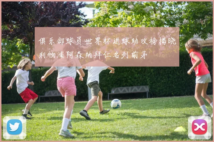 俱乐部球员世界杯进球助攻榜揭晓利物浦阿森纳拜仁名列前茅